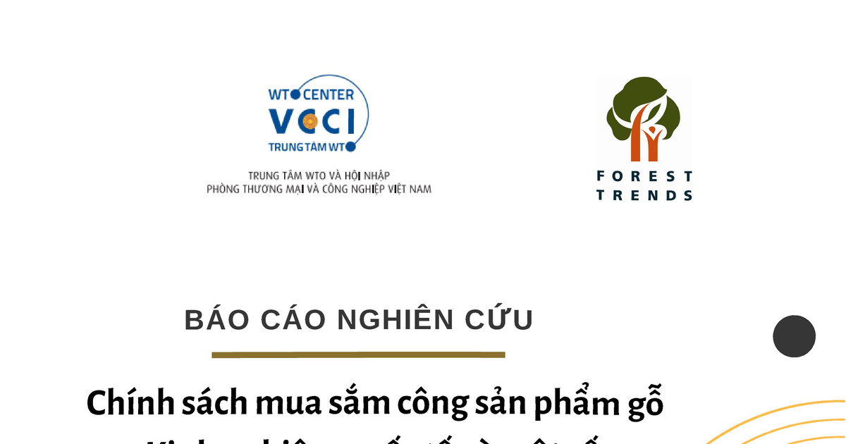 Báo cáo: Chính sách mua sắm công công sản phẩm gỗ: Kinh nghiệm quốc tế ...